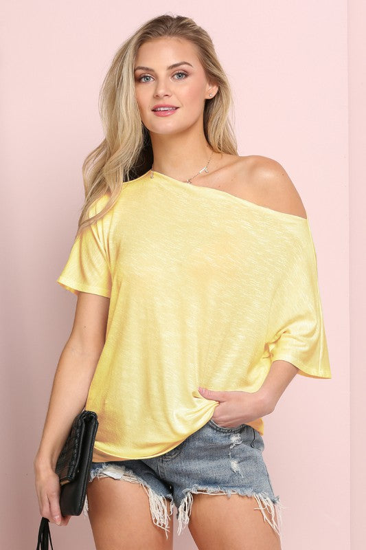 Chic Off the Shoulder Draped Top